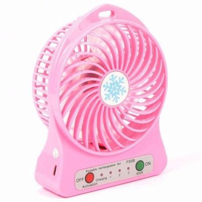 Mini Ventilador Portátil Mesa Usb Com 3 Velocidades Potente Rosa Bivolt