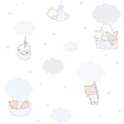 Papel De Parede Treboli Balões Azul 5801 - Rolo 10m X 0,53m