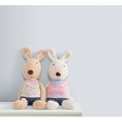Papel De Parede Lullaby Poá Cinza 2273 - Rolo 10m X 0,53m