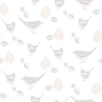 Papel De Parede Just 4 Kids Passarinhos G56540 - Rolo 10m X 0,52m