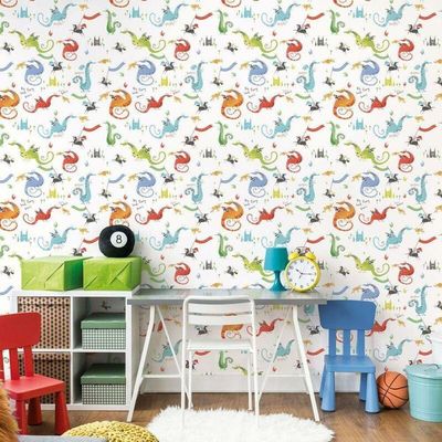 Papel De Parede Dragões G78368 Cores Brilhantes Tiny Tots 2 - G78368