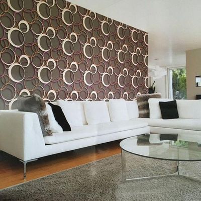 Papel De Parede Ddd Em 3d Max 28305 Círculos - Rolo 10m X 0,53m