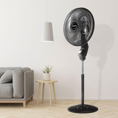 Ventilador de Coluna Mallory Éolo 6 Pás 126W Preto Grafite - 220V