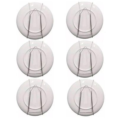 Suporte Gancho Mola Dourada Prato Decorativo Parede Pendurar Mesa 14 A 24 Cm