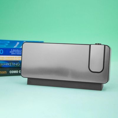 Relogio Alarme Led Espelhado Usb Com Projetor De Hora Preto