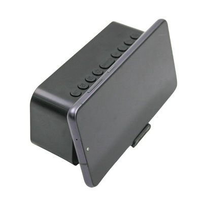 Relogio Despertador Digital Caixa De Som Bluetooth Radio Espelhado Usb Led G10 Preto