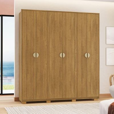 Guarda Roupa Casal 6 Portas 4 Gavetas Noronha Nature