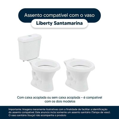 Tampa De Vaso Sanitário Liberty Preto Para Louça Santamarina