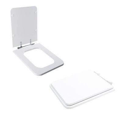 Tampa Vaso Sanitário Poliester Acrilico Square Branco Para Bacia Incepa