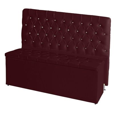 Kit Cabeceira De Cama E Calçadeira Baú Estrela Casal 140 Cm Suede Capitonê Bordo De Casa Móveis E Decoração