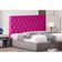 Cabeceira De Cama Box Estrela Queen 160 Cm Suede Botão Cristal Rosa Pink Do Lar Móveis E Decoração