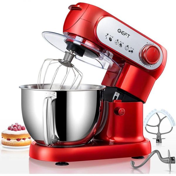 Batedeira Geft 6 Qt 600w Cabeça Inclinável Vermelha Batedeira Geft 6 Qt 600w Cabeça Inclinável Vermelha