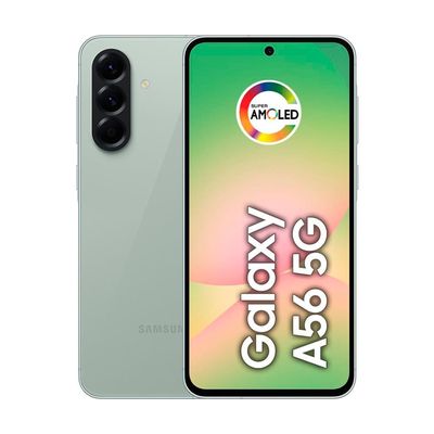 Smartphone Samsung Galaxy A56 5G Verde 256GB 8GB RAM, Câmera Tripla até 50MP, Tela Super AMOLED 6.7, IP67, NFC, Vídeo HDR e Recursos AI Verde
