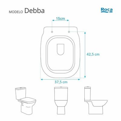 Tampa De Vaso Acrilico Debba Branco Para Bacia Roca 6lpf
