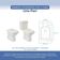 Tampa Vaso Sanitário Poliester Acrilico Lirio Branco Para Bacia Fiori