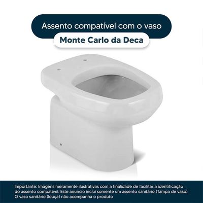Tampa De Vaso Acrilico Monte Carlo Bege Para Bacia Deca 6lpf