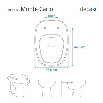 Tampa De Vaso Acrilico Monte Carlo Bege Para Bacia Deca 6lpf