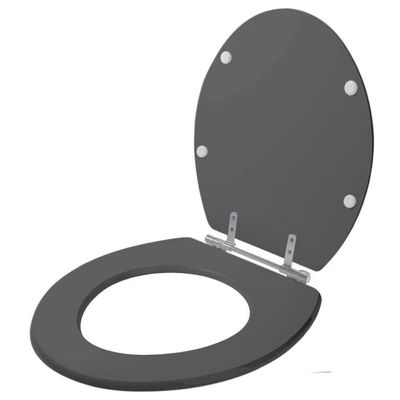 Tampa De Vaso Sanitário Liberty Cinza Escuro Para Louça Santamarina