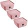 Kit 3 Potes Plásticos Quadrados Multiuso 1,5L com Tampa Prem