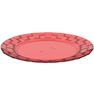 24 Pratos Vermelho 19cm Bandeja para Servir Mesa Posta Porções Aperitivos Crippa