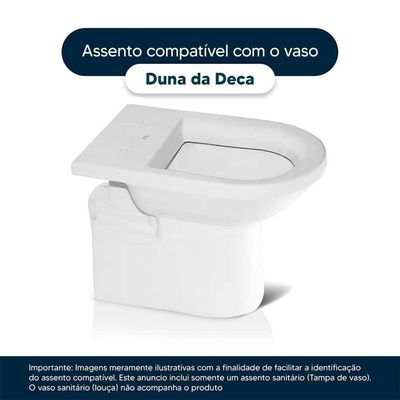 Tampa De Vaso Laqueado Com Fechamento Lento Duna Preto Para Louça Deca Com Ferragem Preta