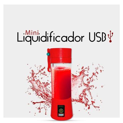 Mini Liquidificador Portatil Shake Juice Cup Batida Vermelho