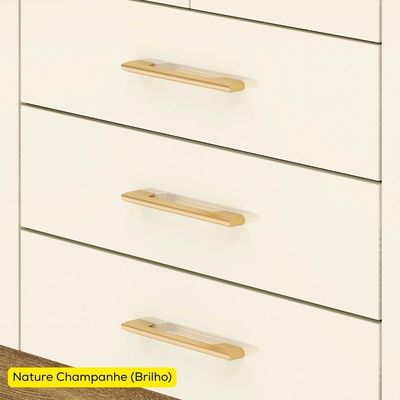 Guarda Roupa Solteiro 120 Cm 4 Portas 10088 Nature Champanhe Vlr Nature Champanhe