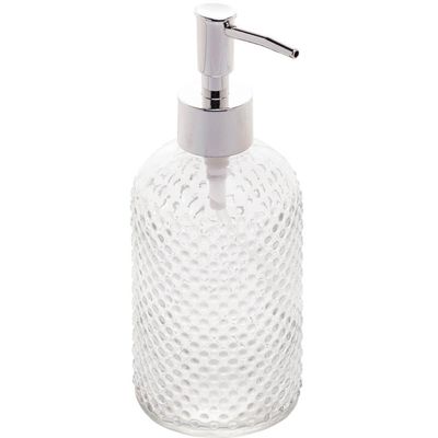 Porta Sabonete Líquido de Vidro Lyor 380ml para Bancada de Banheiro Suporte de Sabão Sortido