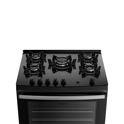 Fogão Dako Supreme Glass 5 Bocas A Gás Acendimento Automático Preto - Bivolt