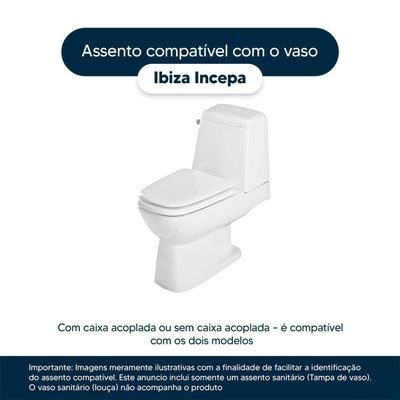Tampa De Vaso Ibiza Shell Para Bacia Incepa