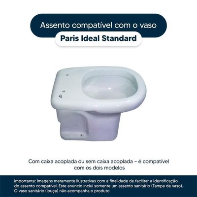 Tampa De Vaso Paris Bone (bege Claro) Para Louça Ideal Standard