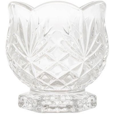 Porta Talher de Cristal Vidro Colher de Cafe Chá Mesa Posta Dublin Decorativo 8x8cm
