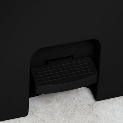 Kit 2 Lixeiras de Pedal com Aro Interno 6 Litros para Banheiro Polipropileno Trium Preto