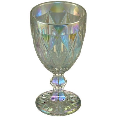 Jogo 12 Taças de Vidro 325ml Diamond Lyor Furta Cor Servir Água Suco Drinks