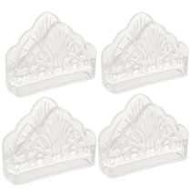 Kit 4 Porta Guardanapos Cristal Dublin 12,5cm Lyor Suporte para Papel de Mesa