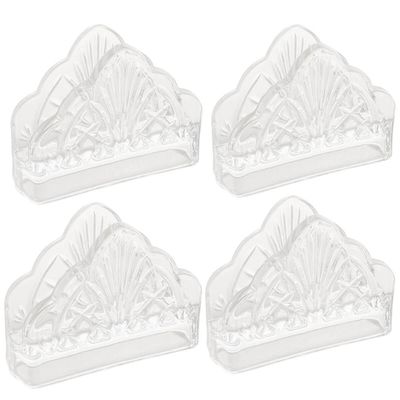 Kit 4 Porta Guardanapos Cristal Dublin 12,5cm Lyor Suporte para Papel de Mesa