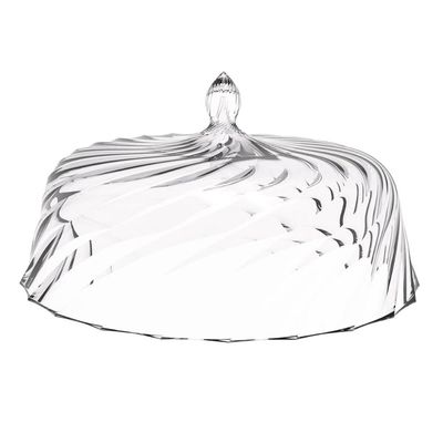 Porta Bolo com Cúpula e Pé 30cm Transparente Glassy Crippa Boleira Torta Doces