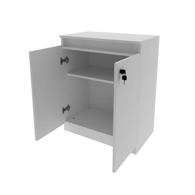 Balcão para Escritório com 2 Portas e Chave ME4149 Branco Tecnomobili
