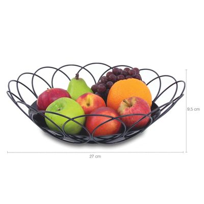 Fruteira Legumeira Argola Porta Fruta Verdura Bancada Mesa Preto