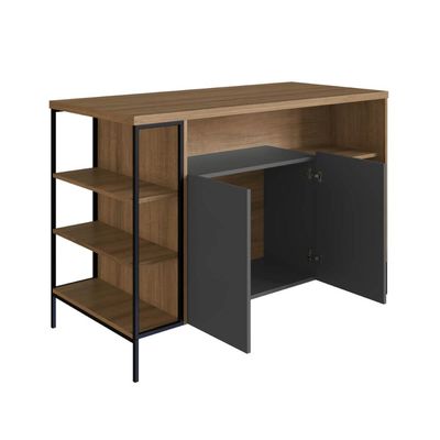 Mesa Bancada Gourmet 131cm com Arm 2 Portas P1035 Mel/Graf