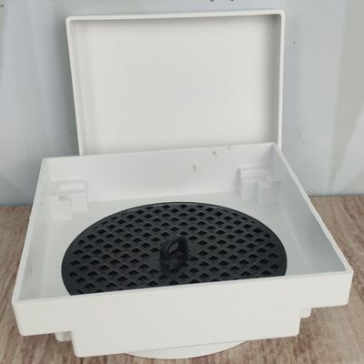 Ralo Oculto para Banheiro Anti-Inseto 10cm Astra Quadrado Branco Invisível