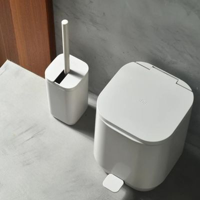 Escova Sanitária 10x30cm Bege Aura Ou Lavatina Suporte Piso Parede Banheiro Vaso