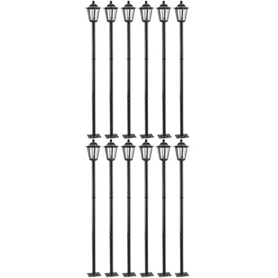 Kit 12 Poste de Jardim Luminária Colonial 1,71m Alumínio Grega Externo Dital Bivolt