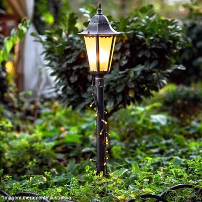 Kit 12 Poste de Jardim Luminária Colonial 1,71m Alumínio Grega Externo Dital Bivolt