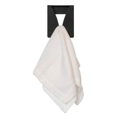 Gancho Inox Preto 9x11cm Pendurador de Toalha Mini Organize Masutti Copat