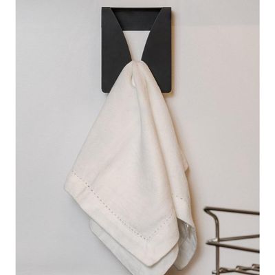 Gancho Inox Preto 9x11cm Pendurador de Toalha Mini Organize Masutti Copat