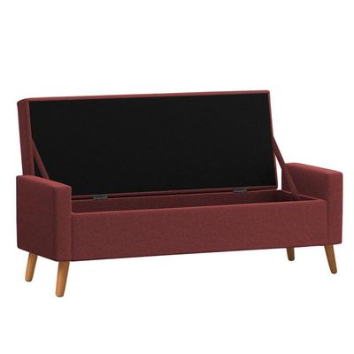 Recamier Bau Londres 1,60m Suede Bordo - Clique Decor