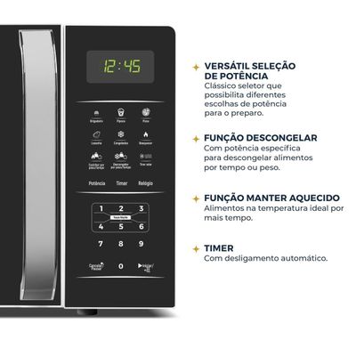 Micro-ondas 20L Britânia Pintura Limpa Fácil 1100W BMO23 220V