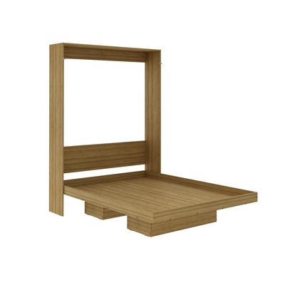 Cama Retrátil de Parede Articulada Casal 147,2x198,5cm Amêndoa Tecnomobili CM8016 Nichos