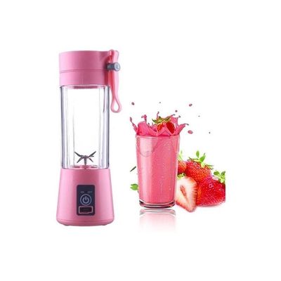 Mini Liquidificador Mixer Juice Usb Rosa